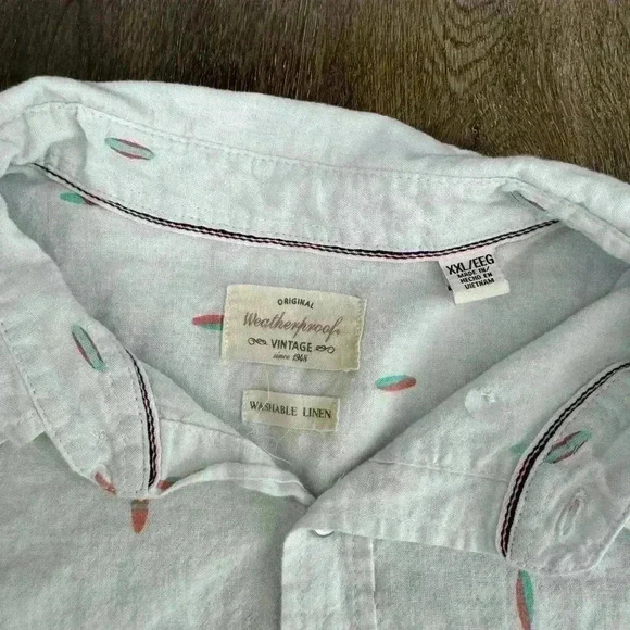 Weatherproof button up shirt.  Men’s size XXL.  Washable linen fabric. - Picture 3 of 5